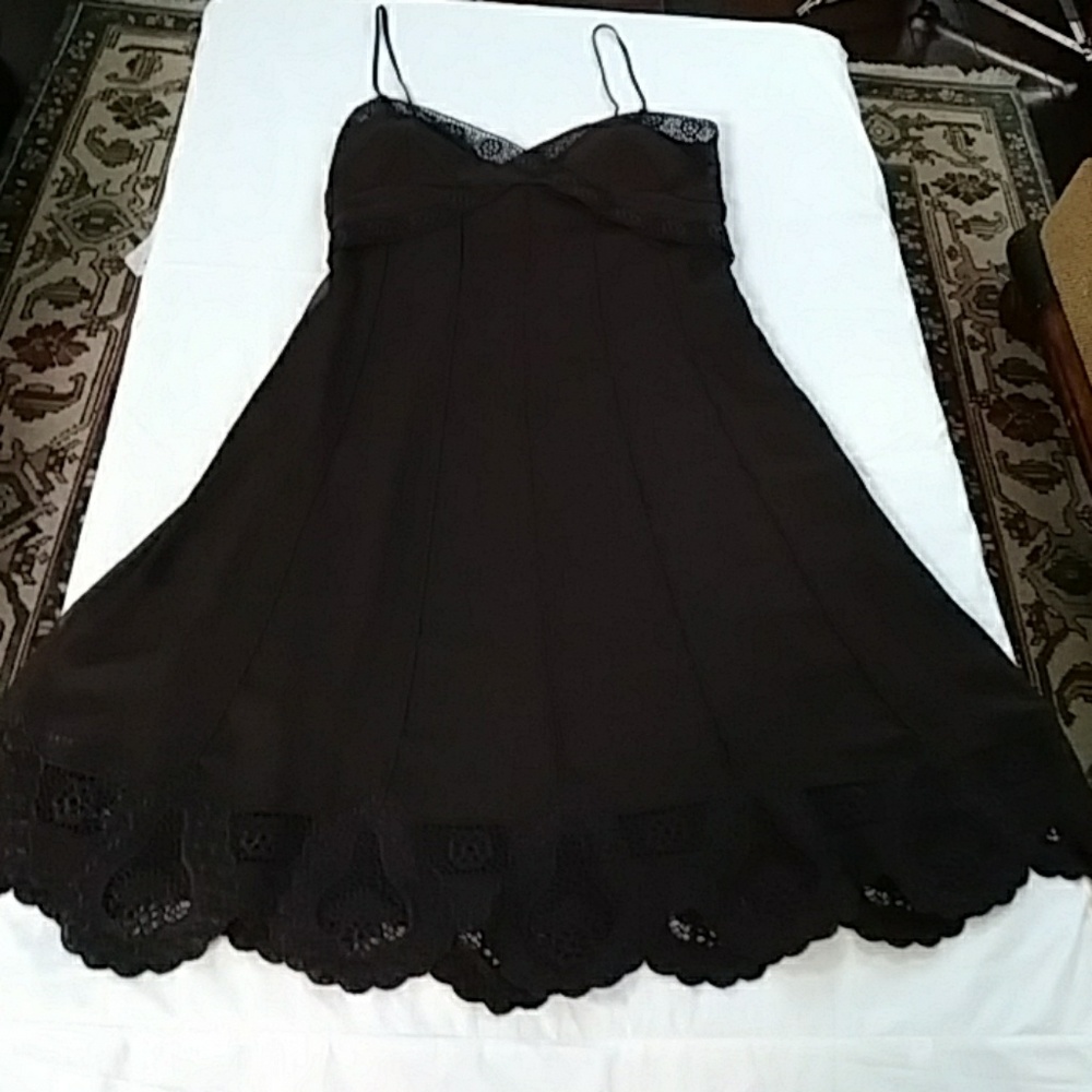 Antonio Melani Empire waist Flare Brown Dress 10
